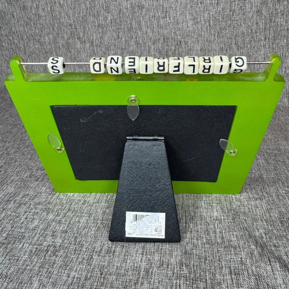 Russ Berrie Girlfriends Picture Frame Y2K Glitter Green Butterfly Sun